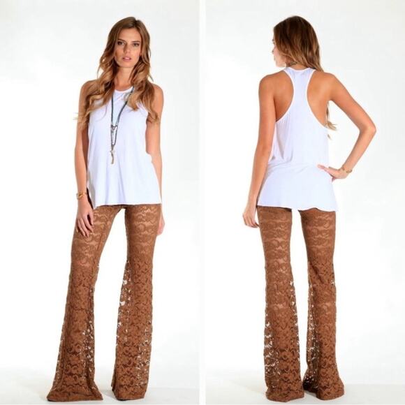 Nightcap Dixie Bells French Lace Mocha XS Mid Rise Full Stretch Brown Lined - Picture 3 of 7